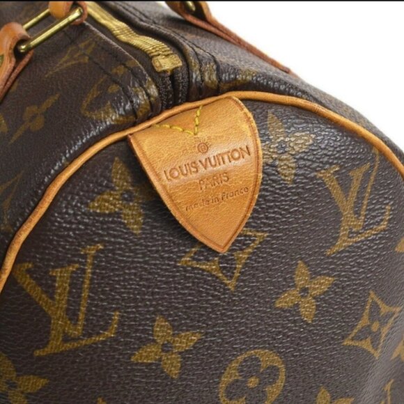 Authentic LOUIS VUITTON SPEEDY 25 HAND BAG PURSE MONOGRAM CANVAS - Picture 6 of 14